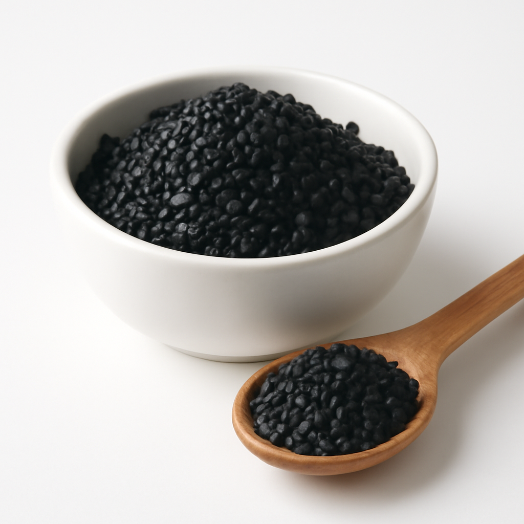 Black Hawaiian sea salt, fine granules - dried granules - Nayora Vital
