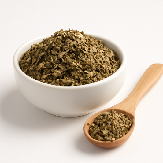 Basil (domestic), c/s - dried cut and sifted leaves - Nayora Vital
