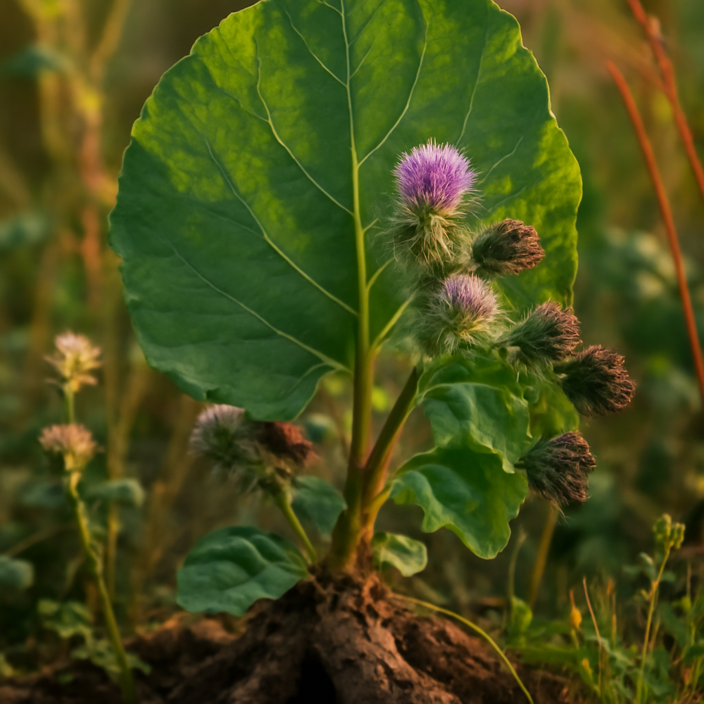 Burdock leaf, c/s - plant in natural habitat - Nayora Vital