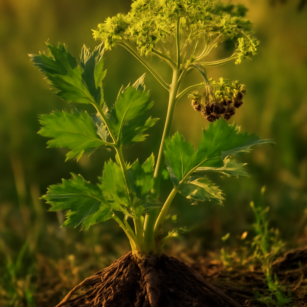 Celery seed, powder - plant in natural habitat - Nayora Vital