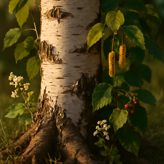 Birch bark, c/s - plant in natural habitat - Nayora Vital