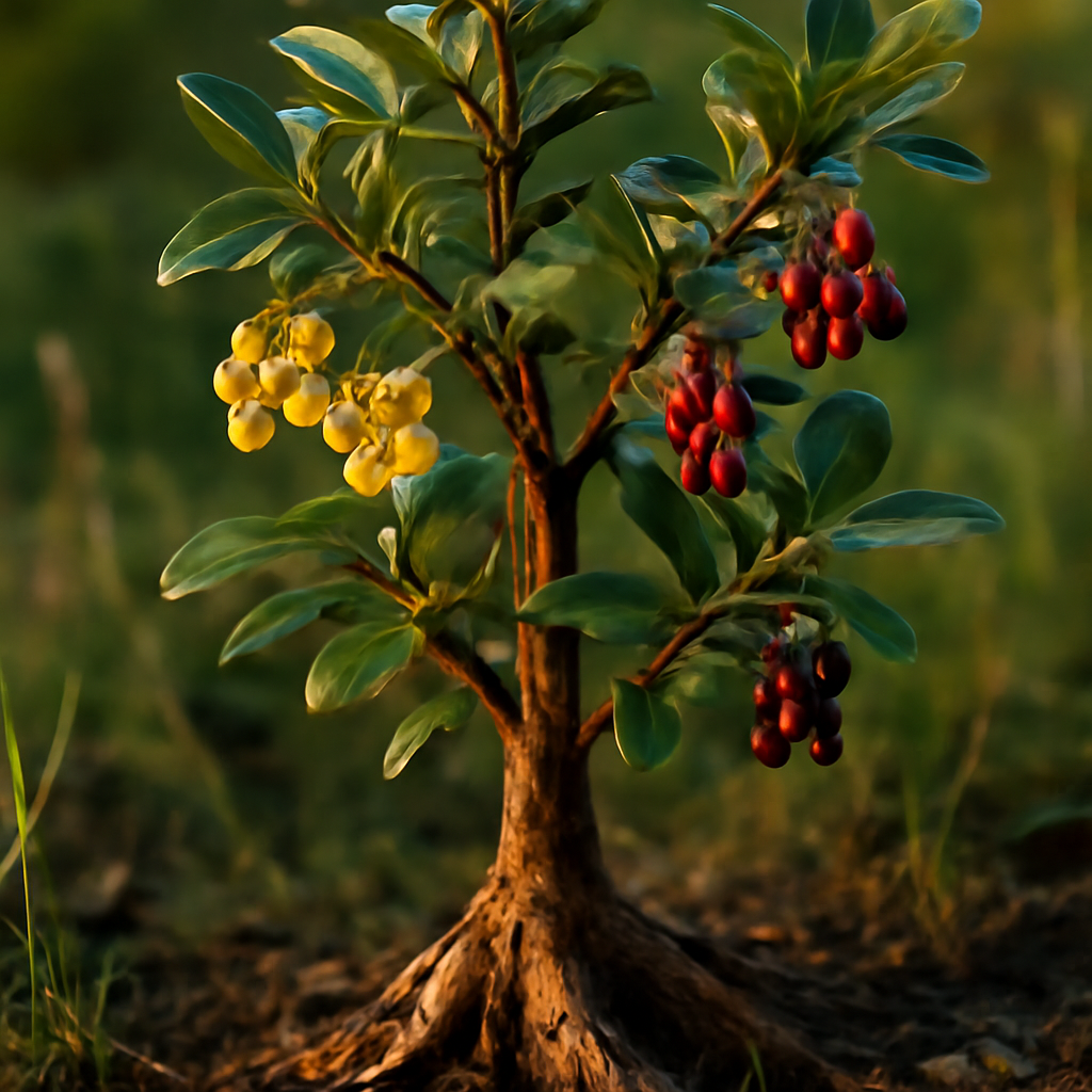 Barberry root bark, c/s, wild crafted - plant in natural habitat - Nayora Vital