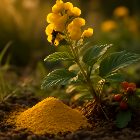 Bee pollen powder - plant in natural habitat - Nayora Vital