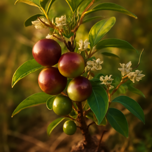 Camu Camu fruit, extract, powder - plant in natural habitat - Nayora Vital
