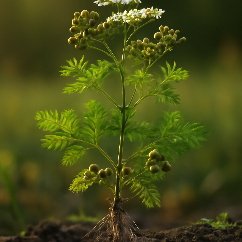 Coriander seed, whole - plant in natural habitat - Nayora Vital