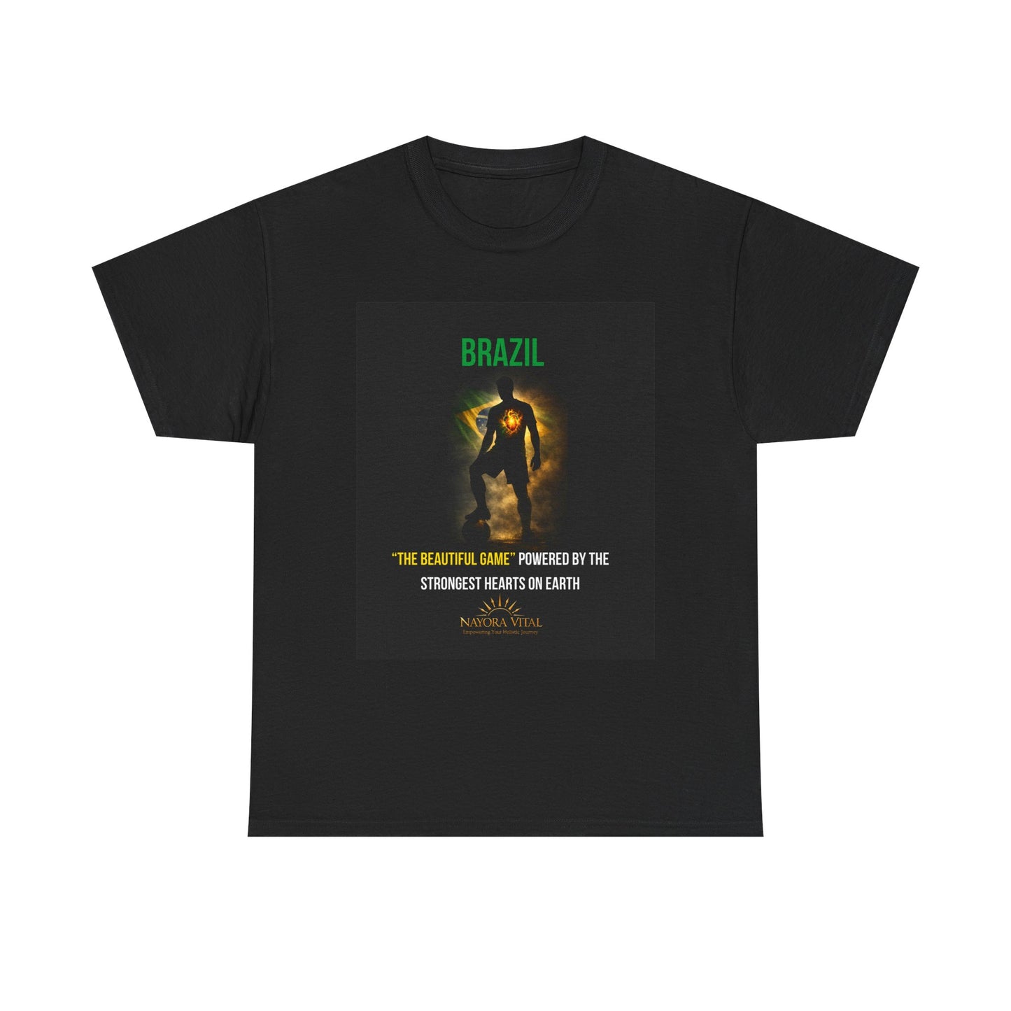 Brazil Football Poster Tee | Soccer Player Silhouette, Vintage Match Poster