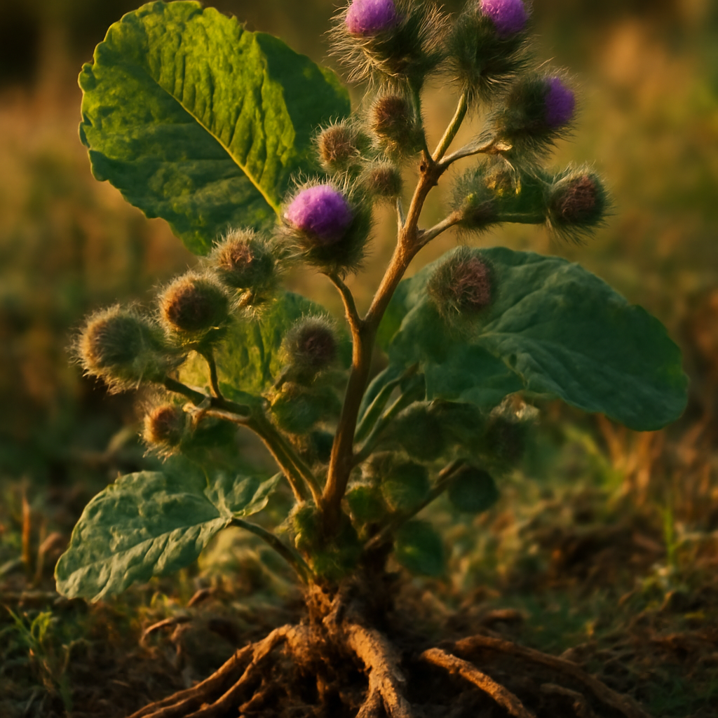 Burdock root, c/s Organic - plant in natural habitat - Nayora Vital