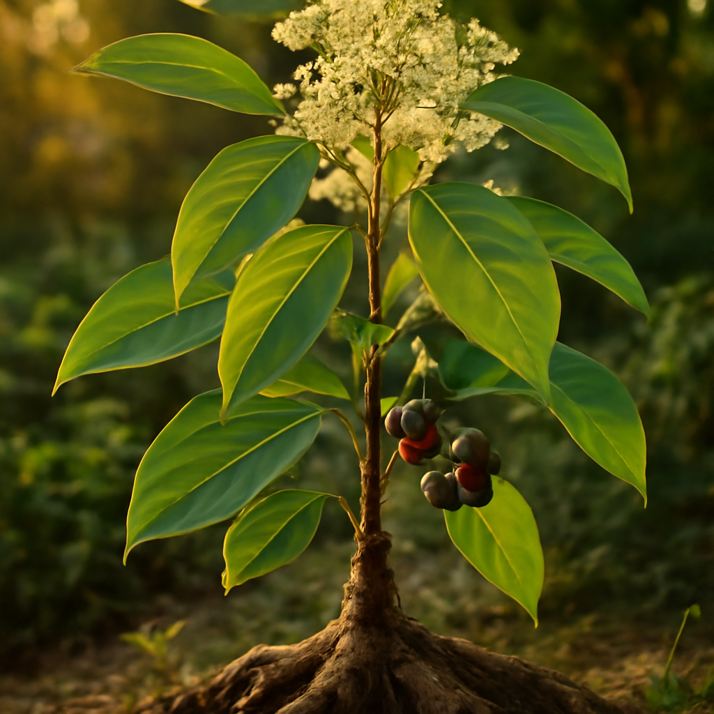 Cinnamon, powder Organic - plant in natural habitat - Nayora Vital