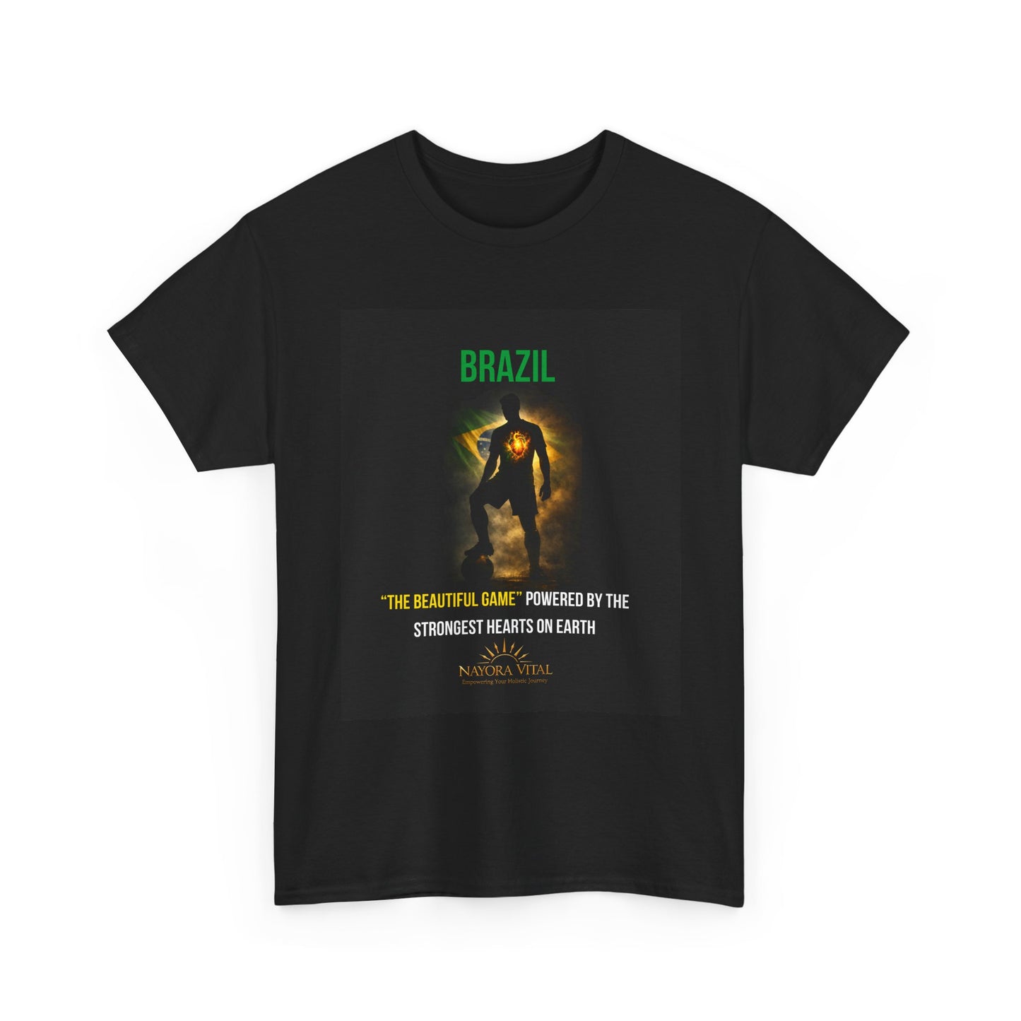 Brazil Football Poster Tee | Soccer Player Silhouette, Vintage Match Poster
