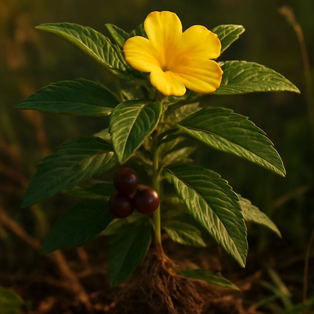 Damiana leaf, c/s - plant in natural habitat - Nayora Vital