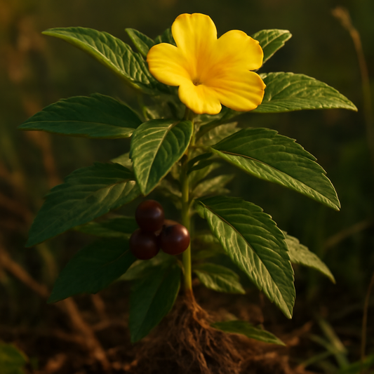 Damiana leaf, c/s - plant in natural habitat - Nayora Vital