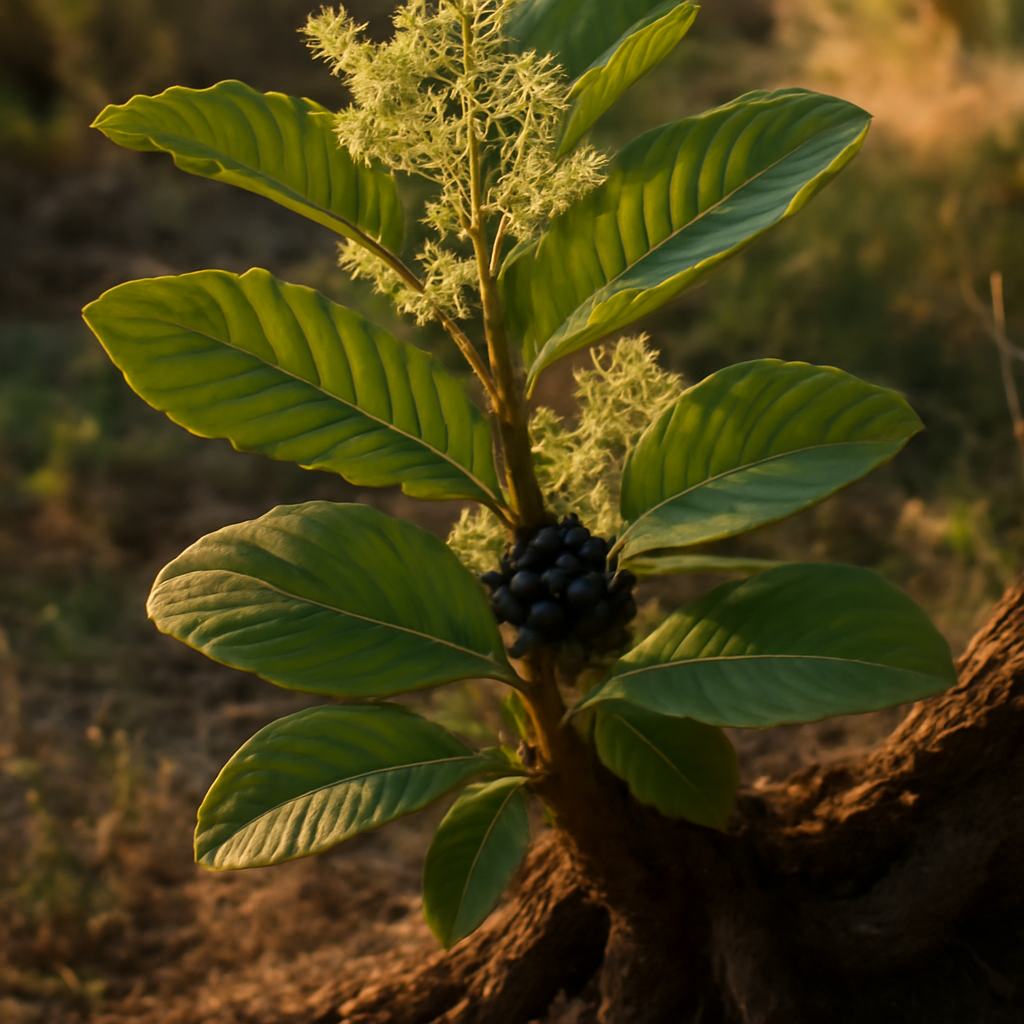 Cascara sagrada bark, powder, wild crafted - plant in natural habitat - Nayora Vital