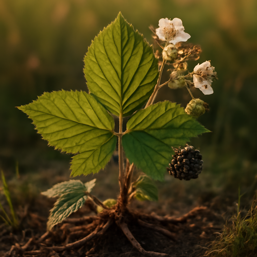 Blackberry leaf, c/s, wild crafted - plant in natural habitat - Nayora Vital