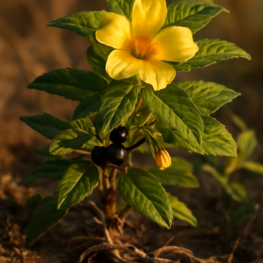 Damiana leaf, powder - plant in natural habitat - Nayora Vital