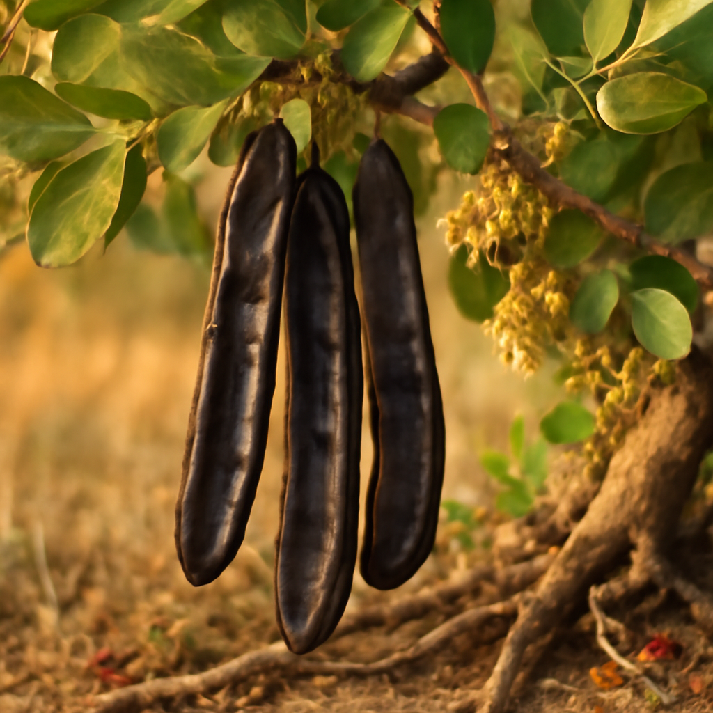 Carob bean pods, c/s - plant in natural habitat - Nayora Vital
