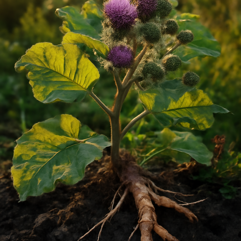 Burdock root, powder - plant in natural habitat - Nayora Vital