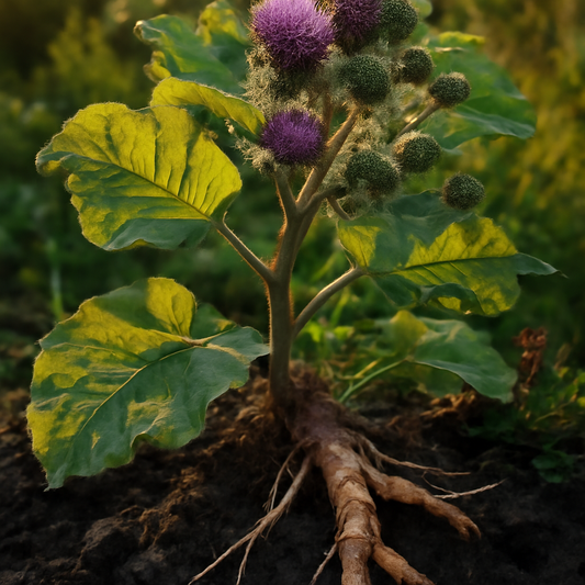 Burdock root, powder - plant in natural habitat - Nayora Vital
