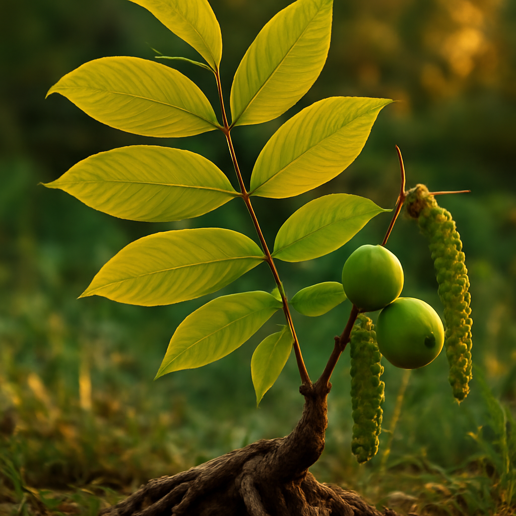Black walnut leaf, powder - plant in natural habitat - Nayora Vital