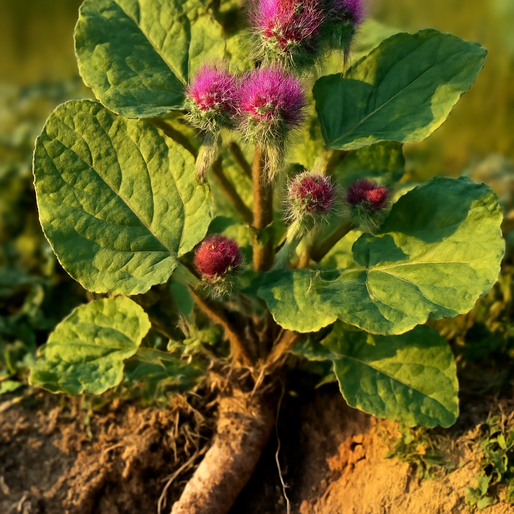 Burdock root, c/s - plant in natural habitat - Nayora Vital