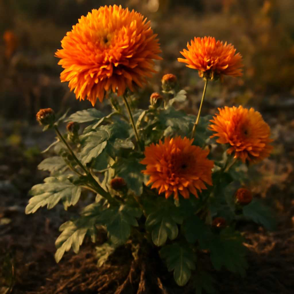 Chrysanthemum flowers, whole - plant in natural habitat - Nayora Vital