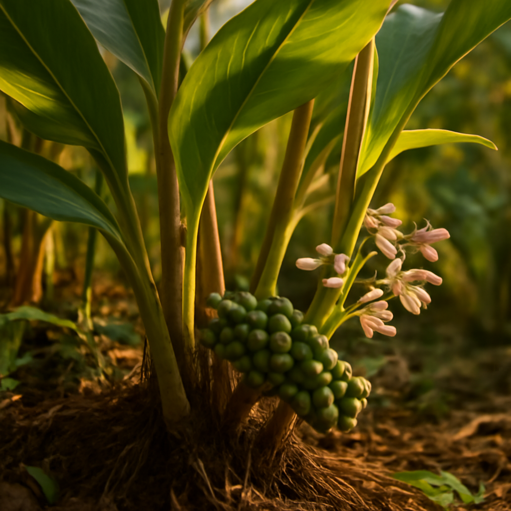 Cardamom (green pods), whole Organic - plant in natural habitat - Nayora Vital