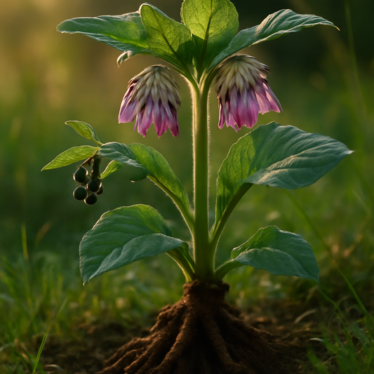 Comfrey root, powder - plant in natural habitat - Nayora Vital